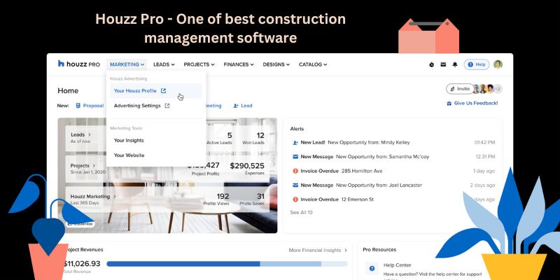 Houzz Pro - One of best construction management software