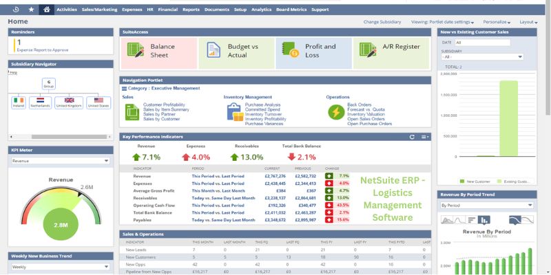 NetSuite ERP - Logistics Management Software